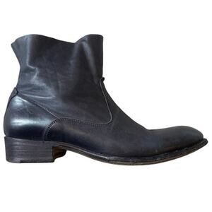 N.D.C. Made by Hand Italian Custom Lamb Leather Pull On Bootie EUC Black 40